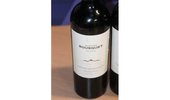 3 flessen à 75cl rode wijn DOMAINE BOSQUET, Cabernet Sauvignon 2014, Frankrijk